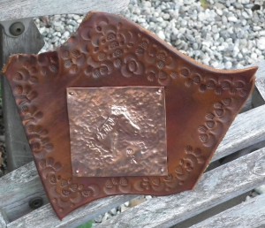 Copper Repousse Hawk 3